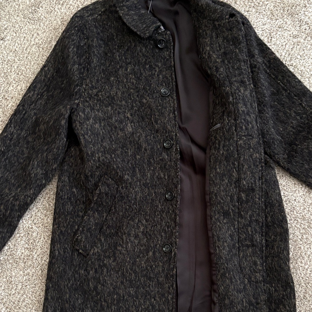 NEW WITH TAGS J. Crew Ludlow 40R Italian Wool Car Coat in Dark Grey Charcoal - Picture 2 of 10